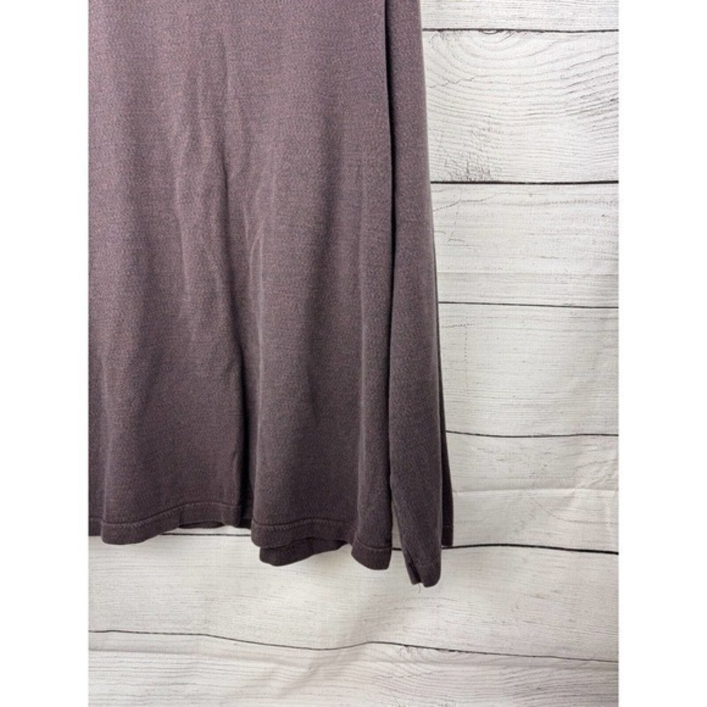 Chaps Ralph Lauren Sweater Brown Purple 100% Cotton V Neck Pullover Heavy XXL - Picture 4 of 8